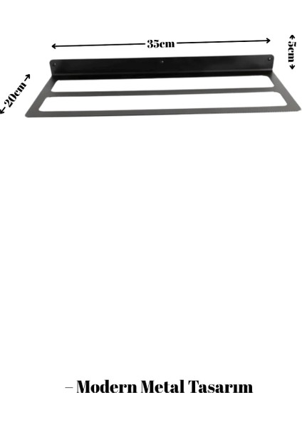Minimalist 2 Bölmeli Metal Havluluk ve El Bezi Askısı 35 cm modelleri