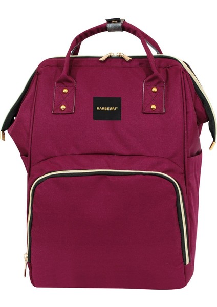 Çok Amaçlı Anne Bebek Bakım Sırt Çantası Klasik Bordo