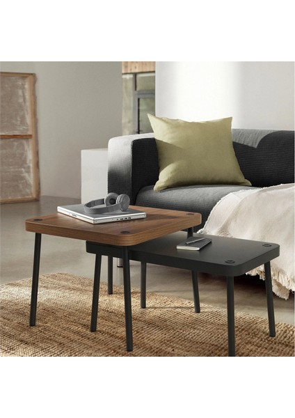 Sonhult Sehpa Seti Gri Ceviz Görünüm 2 Parça indirimleri