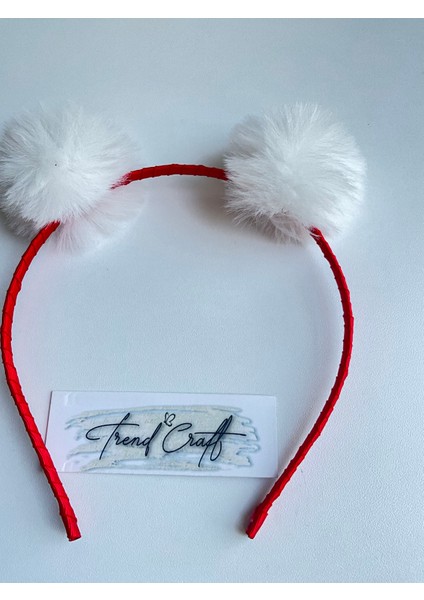 Kırmızılı Beyaz Ponpolu Taç fırsatları