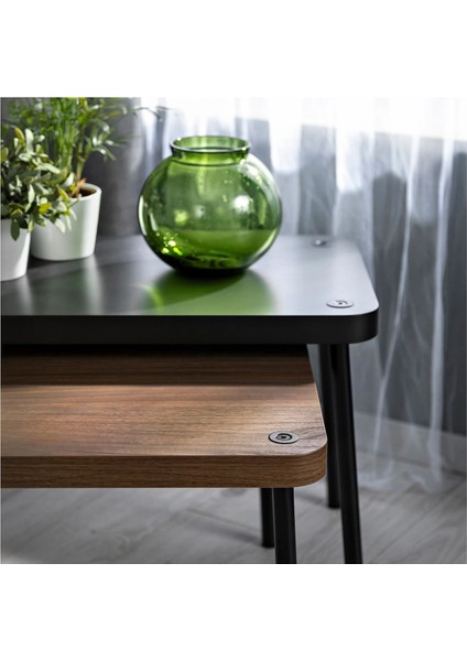 Sonhult Sehpa Seti Gri Ceviz Görünüm 2 Parça