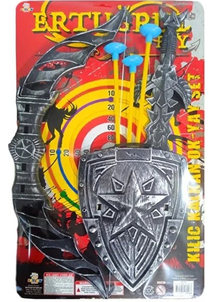 vakumlu kılıç kalkan ok yay seti