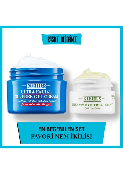 Ultra Facial Oil Free Cream - Avokadolu Göz Kremi Nem İkilisi Seti