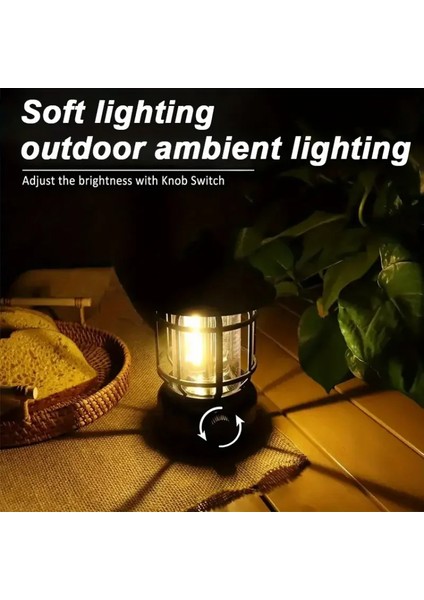 Bluetooth Hoparlör Özellikli Dimerli Led Kamp Lambası Hs66 (4887) fırsatları