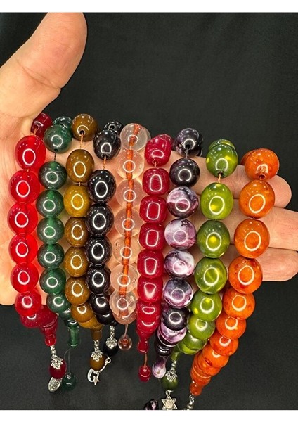 EFE BOY ŞAK ŞAK MASKOT AKRİLİK TESBİH 6 ADET KARIŞIK RENK T-772-3