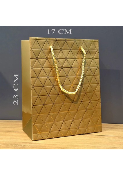 Küçük Boy Gold İpli Karton Çanta