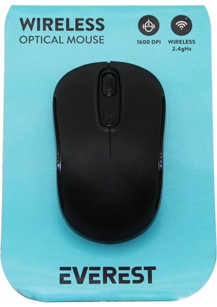 EVEREST SM-804 WİRELESS - KABLOSUZ 1600DPI USB OPTİCAL MOUSE VAKUM AMBALAJ (4887)