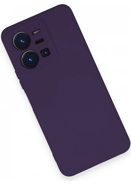 Vivo Y35 Kılıf Nano Içi Kadife Silikon - Mor modelleri