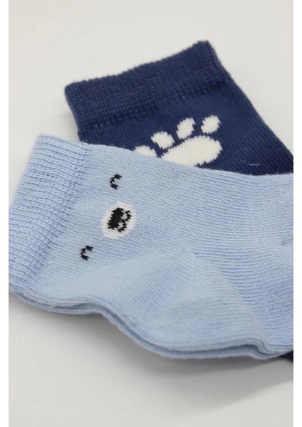 Çocuk Bistyle Bear Penye Soket Çorap 2'li BS10116 Mavi fırsatları