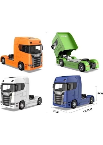 Scanıa Logolu Tır Maketi 4lü Set (Dorsesiz) modelleri