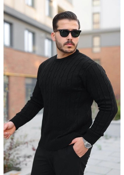 Erkek Örgü Desen Bisiklet Yaka Kazak fiyatları