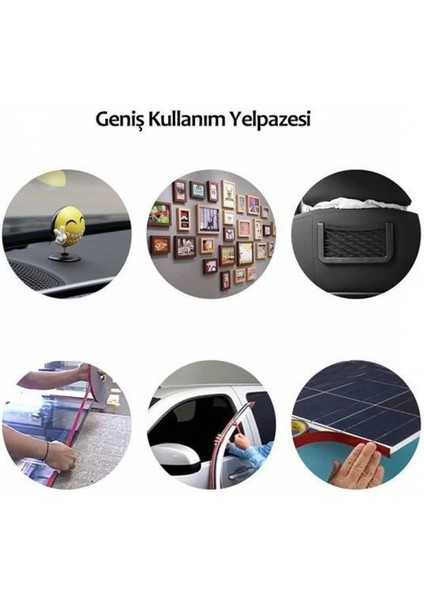 2 Metre Güçlü Yapışkanlı Çift Taraflı Slikon Pratik Şeffaf Bant fırsatları
