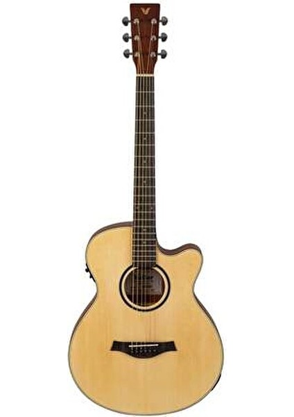 AGX300 Elektro Akustik Gitar İnce Kasa Natürel Mat 6 Tel Profesyonel Kullanım İçin indirimleri