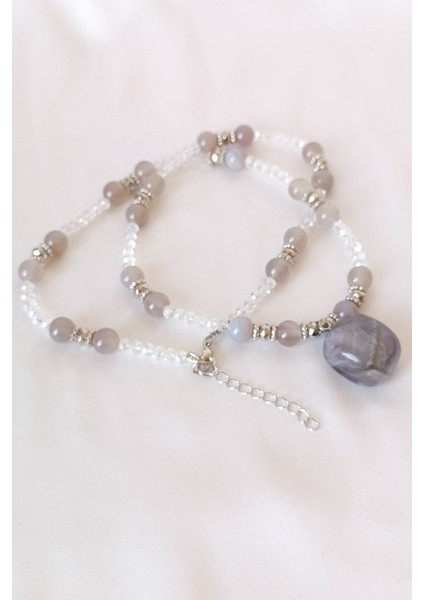 Ametist Doğal Taşlı Takı Seti fırsatları