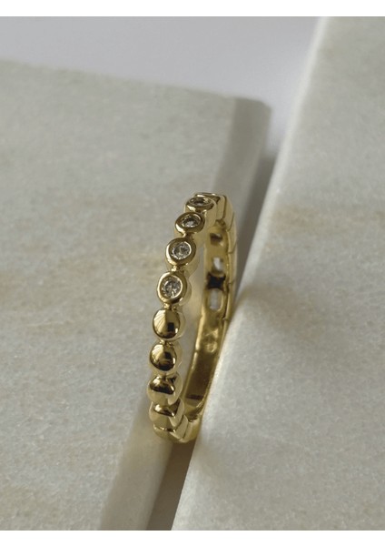 Daire ve Dikdörtgen Şekilli Taşlı Gold Yüzük fiyatları