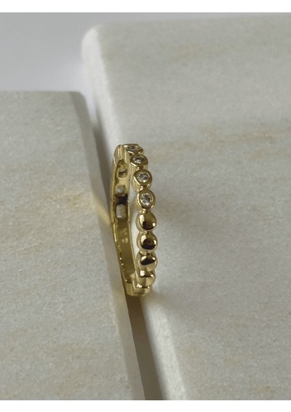 Daire ve Dikdörtgen Şekilli Taşlı Gold Yüzük indirimleri