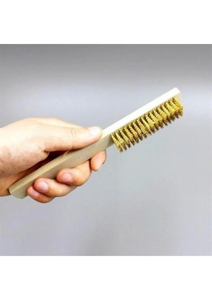 Metal Telli Fırça Ahşap Saplı Pas Kir Sökme Temizleme Fırçası fırsatları