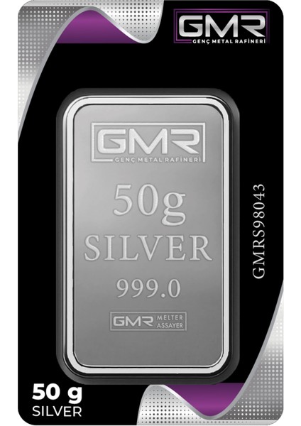 3 Adet 50 gr Gümüş Külçe Gmr