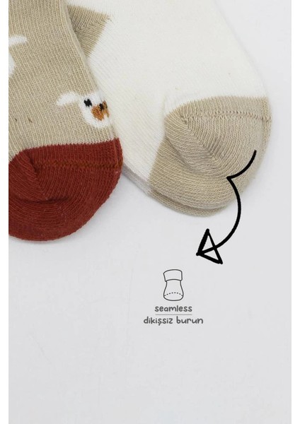 Bistyle Love Dog Penye Soket Çorap 2'li BS10118 Bej modelleri