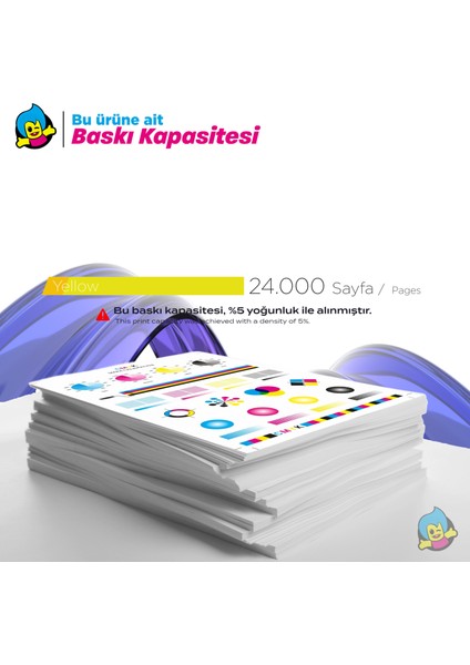 Minolta TN-227 Muadil Sarı /bizhub C257 / C257I modelleri