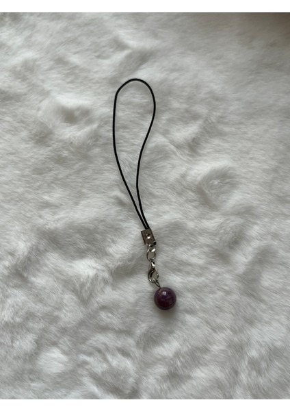 8 mm Ametist Taşı Charm