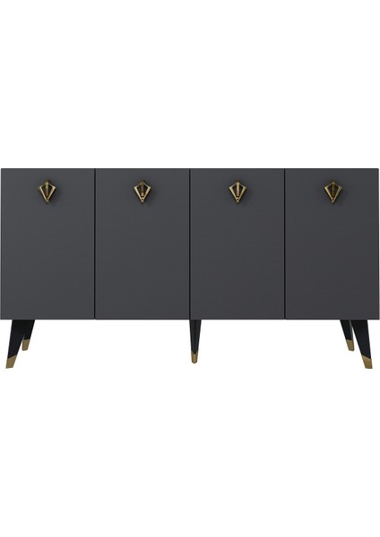 8209-32CT KB150 Konsol, Tv Ünitesi Antrasit-Altın modelleri