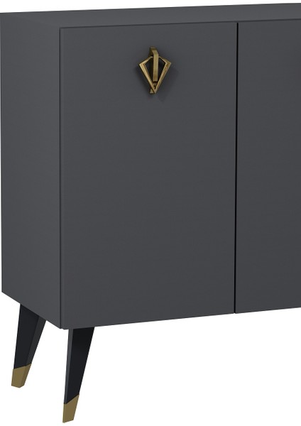 8209-32CT KB150 Konsol, Tv Ünitesi Antrasit-Altın fırsatları