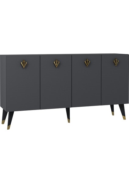 8209-32CT KB150 Konsol, Tv Ünitesi Antrasit-Altın indirimleri