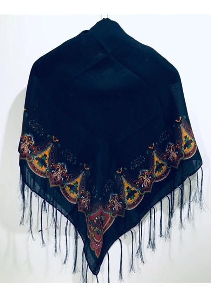 Büyük Boy Hamavi Şal – Günlük Kullanıma Uygun Püsküllü Puşi