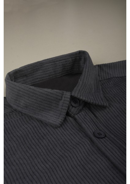 Erkek Füme Kadife Fitilli Rahat Kesim Gömlek Yumuşak Dokulu Likralı Kadife Gömlek 2600758 fırsatları