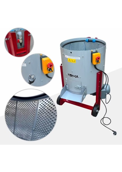 Koma 100 Litrelik Ceviz Soyma Makinesi-Çelik Rende-Sabit Devir-Atalar indirimleri