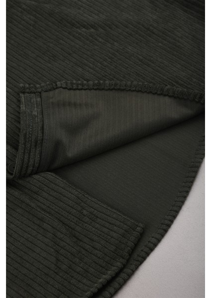 Erkek Yeşil Kadife Fitilli Rahat Kesim Gömlek Yumuşak Dokulu Likralı Kadife Gömlek 2600758 indirimleri