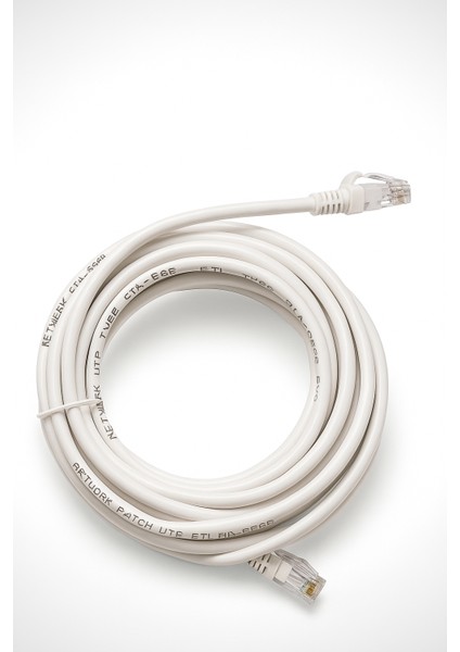 Cat6 Ethernet İnternet Kablosu 3 Metre – RJ45 Uçlu Yüksek Hızlı Ağ Bağlantı Kablosu (Beyaz) fiyatları