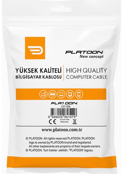 Cat6 Ethernet İnternet Kablosu 3 Metre – RJ45 Uçlu Yüksek Hızlı Ağ Bağlantı Kablosu (Beyaz) modelleri