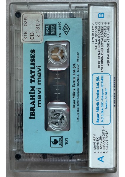 Ibrahim Tatlıses Mavi Mavi Bayar Müzik Kaset (Orijinal Dönem Bayar Baskı Kaset) fiyatları