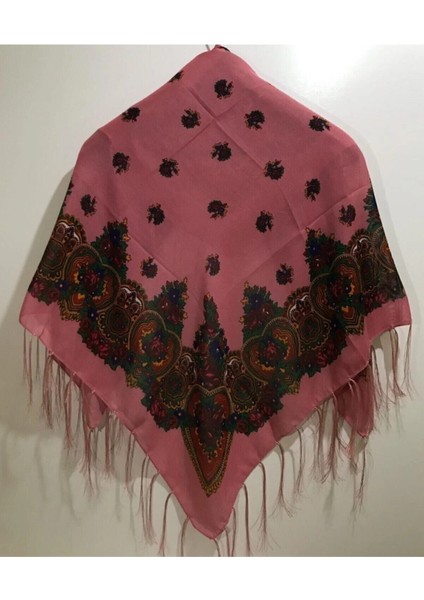 Büyük Boy Hamavi Şal – Günlük Kullanıma Uygun Püsküllü Puşi