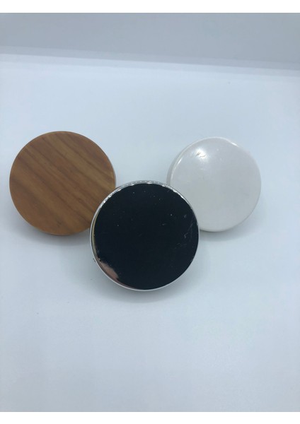 Plastik, 55 mm Çapında Sade ve Şık Dolap, Kitaplık, Mobilya Düğme Kulpu ( 5 Adet) fırsatları