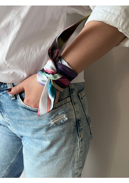 Öğretmenim Karışık Desen Uzun Boyun Fuları modelleri