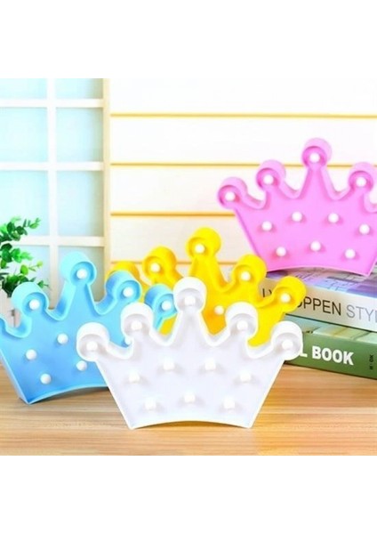 3D Dekoratif Pilli Kraliçe Tacı Model Led Masa ve Gece Lambası fırsatları