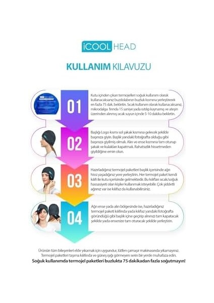 Icool Head Migren Başlığı, Baş Ağrısı Için Jel Soğuk Kompres, Migren Bandı, Gerginlik, Sinüs Ağrısı, Şişmiş Gözler, Stres Azaltma, Kafa Yaralanma ve Travma Için Soğutma Başlığı (Siyah) fiyatları