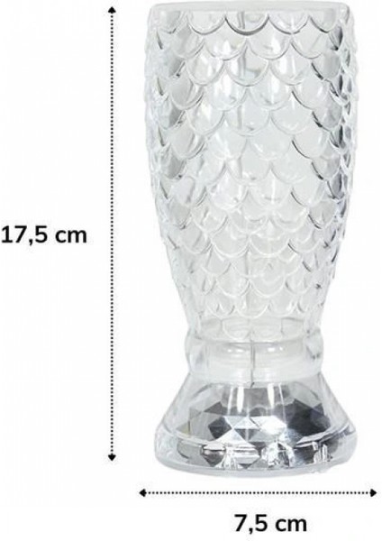 Balık Süzgeç Model USB Şarjlı Kumandalı 16Farklı Işık Modlu Masa Üstü Kristal Akrilik Led indirimleri