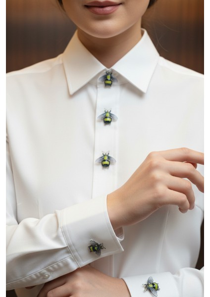 Bal Arısı Kesim Akrilik Düğme Kapağı Broş Klips Toka fırsatları