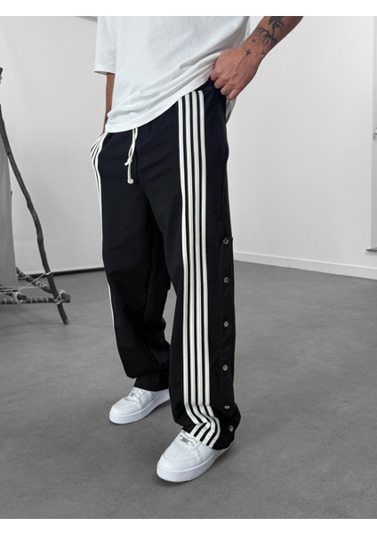Şeritli Siyah Erkek Baggy Pantolon COC1062 fiyatları