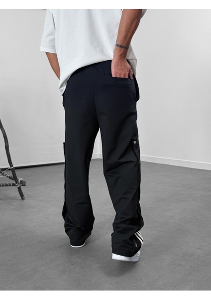 Şeritli Siyah Erkek Baggy Pantolon COC1062 indirimleri