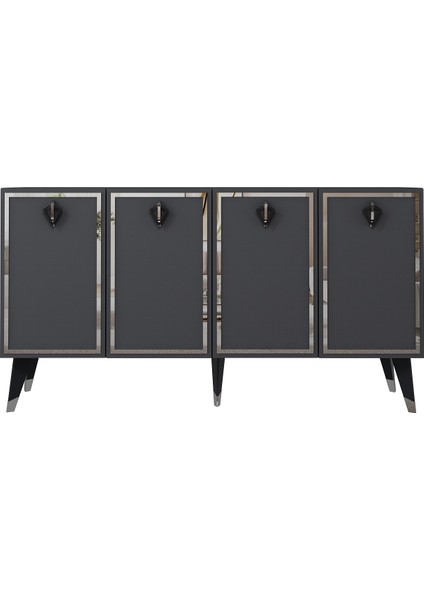 8210-32CT KB150 Konsol, Tv Ünitesi Antrasit-Gümüş-Siyah fırsatları