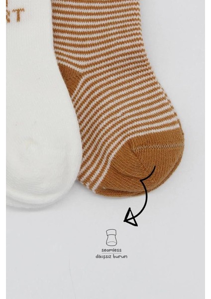 Big Heart Penye Soket Çorap 2’li Hardal, Günlük Kullanım Için Yumuşak modelleri