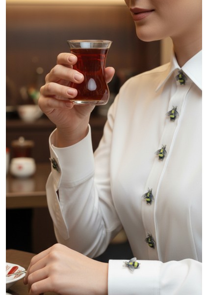 Bal Arısı Kesim Akrilik Düğme Kapağı Broş Klips Toka