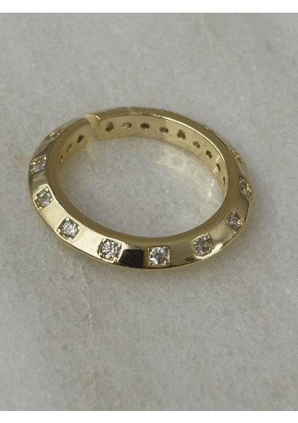 Küçük Taşlı Gold Yüzük