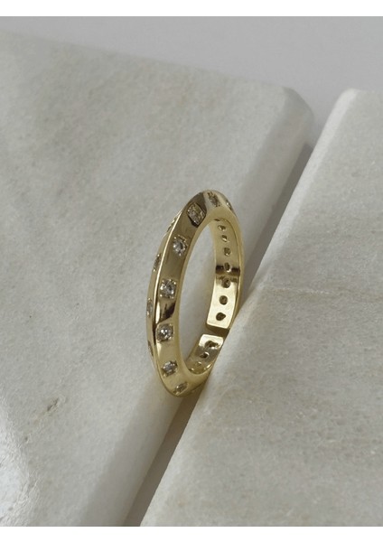 Küçük Taşlı Gold Yüzük fiyatları