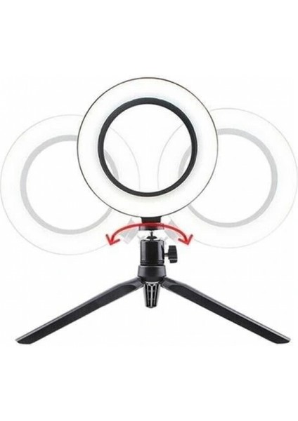 8inç 20cm Youtube Instagram Tiktok Selfie Stüdyo Video Fotoğraf Ring Light Tripod Led Halk fırsatları